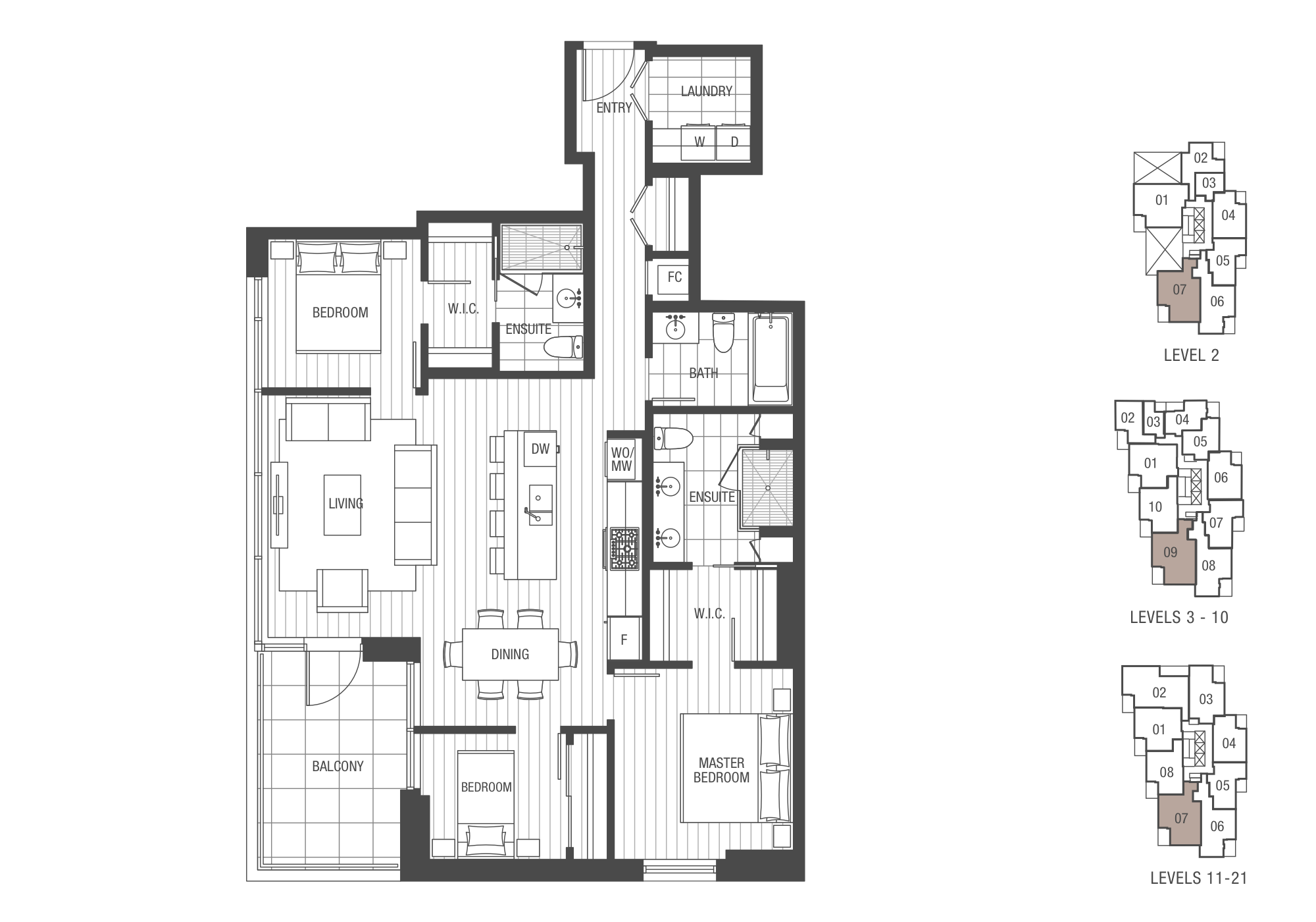 Ivy on the Park Floorplans - REW